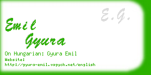 emil gyura business card